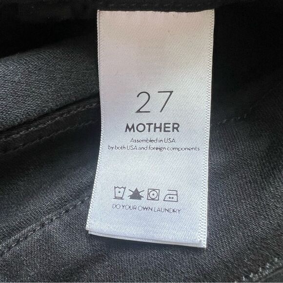 Mother Jeans The Looker Ankle Fray Guilty as Sin Black Color Size 27 - Picture 13 of 15
